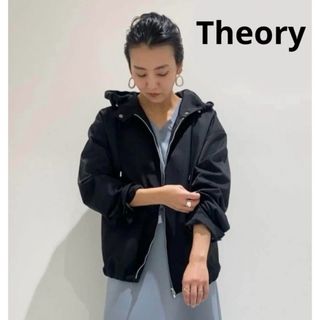 theory - ☆sold out 希少 Theory  ジップ アップ フーディ ブルゾン 黒