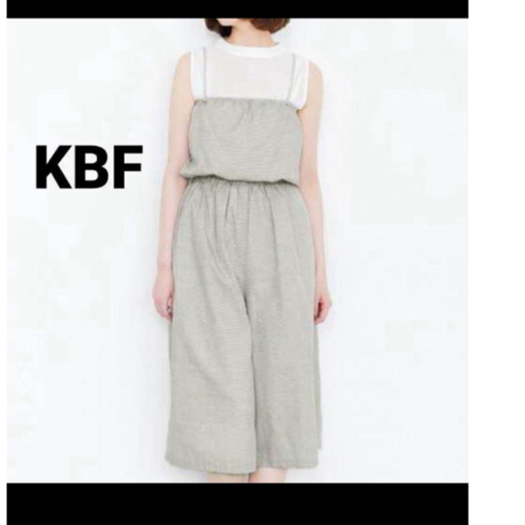 KBF(ケービーエフ)のKBF  オールインワン　サロペット キャミ　クロップド　サロペット レディースのパンツ(サロペット/オーバーオール)の商品写真