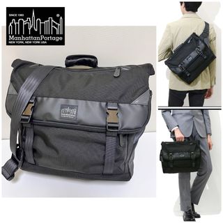 マンハッタンポーテージブラックレーベル(Manhattan Portage BLACK LABEL)の極美品 マンハッタンポーテージ　ブラックレーベル　2wayメッセンジャーバッグ　(メッセンジャーバッグ)