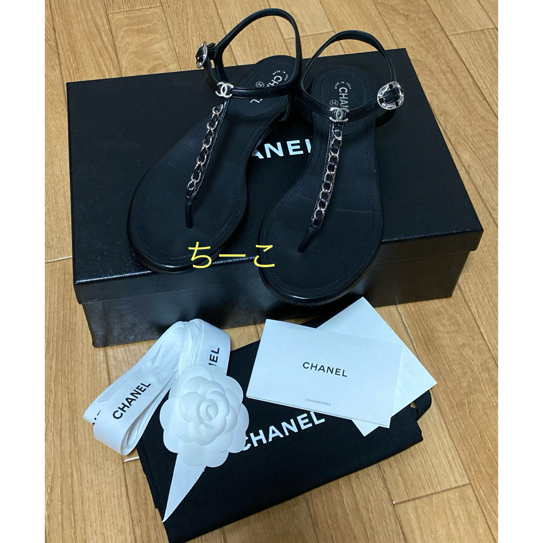 CHANEL - 正規品 美品 CHANEL シャネル トング サンダル CHANEL - 正規品 美品 CHANEL シャネル トング サンダル