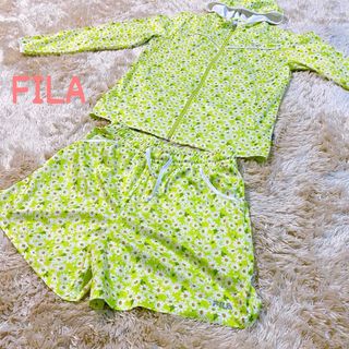 FILA - 【美品】FILA フィラ　セットアップ　上下 花柄 フード　長袖　フルジップ　L