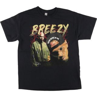 古着 ギルダン GILDAN Chris Brown クリスブラウン Breezy ラップTシャツ ラップT メンズL /eaa411552(Tシャツ/カットソー(半袖/袖なし))