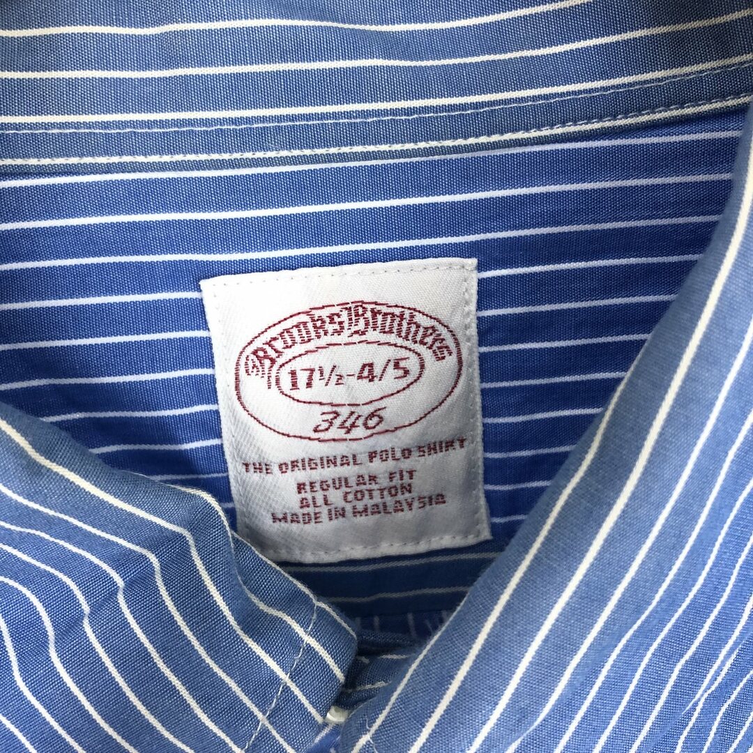 Brooks Brothers(ブルックスブラザース)の古着 ブルックスブラザーズ Brooks Brothers 346 長袖 ボタンダウンストライプシャツ メンズXL /eaa445150 メンズのトップス(シャツ)の商品写真