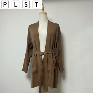 PLST - PLST プラステ　ハイツイストレーヨンナイロンコーディガン