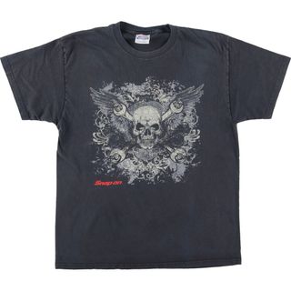 ヘインズ(Hanes)の古着 00年代 ヘインズ Hanes HEAVYWEIGHT SNAP-ON プリントTシャツ メンズL /eaa445328(Tシャツ/カットソー(半袖/袖なし))