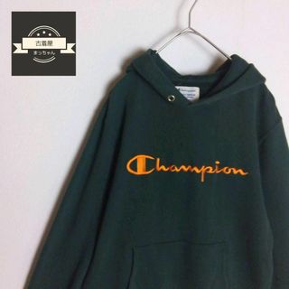 チャンピオン(Champion)の【スウェット】チャンピオン パーカー フード 刺繍ロゴ 一部傷みシミあり 古着(スウェット)