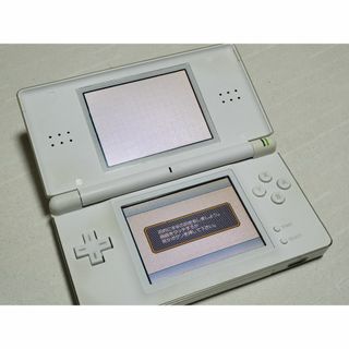 ニンテンドウ(任天堂)の動作OK ニンテンドー DS Lite 白 液晶ヤケあり(携帯用ゲーム機本体)