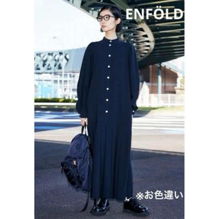 ENFOLD - ☆美品 【2024SS】 ENFOLD BACK-PLEATS DRESS