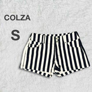 COLZA - COLZA コルザ　ストライプ　ショートパンツ　コーデュロイ　白黒　個性的　派手