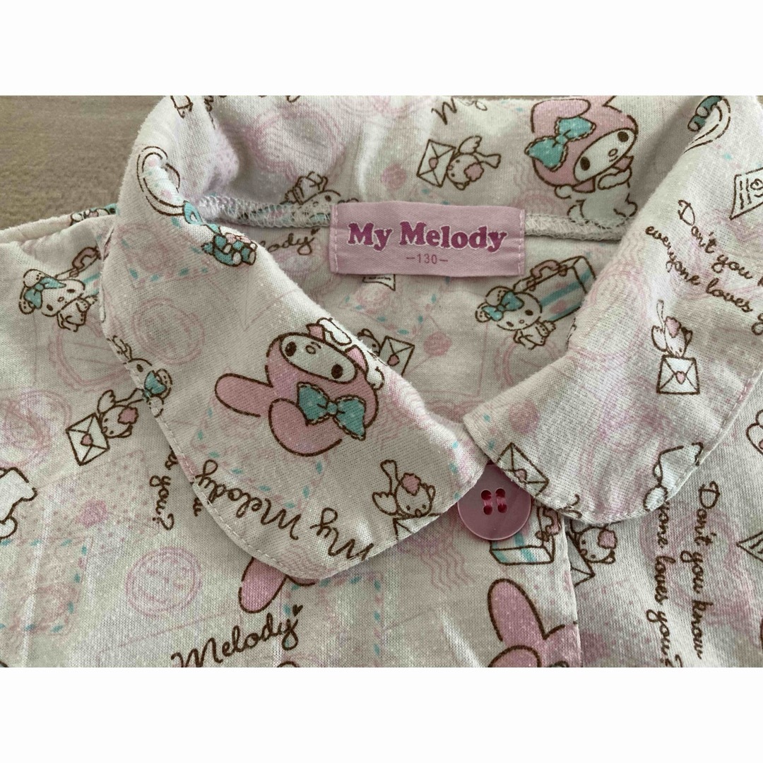 サンリオ(サンリオ)のマイメロディ　薄手長袖パジャマ キッズ/ベビー/マタニティのキッズ服女の子用(90cm~)(パジャマ)の商品写真