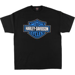 ハーレーダビッドソン(Harley Davidson)の古着 00年代 ハーレーダビッドソン Harley-Davidson モーターサイクル バイクTシャツ USA製 メンズXL /eaa445302(Tシャツ/カットソー(半袖/袖なし))