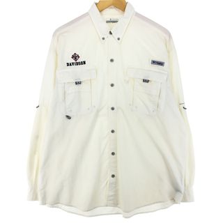 コロンビア(Columbia)の古着 コロンビア Columbia PFG OMNI‐SHADE ボタンダウン 長袖 フィッシングシャツ メンズL /eaa445369(シャツ)