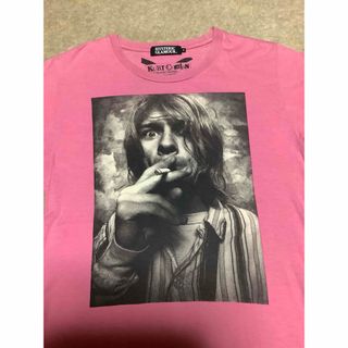 ヒステリックグラマー(HYSTERIC GLAMOUR)のヒステリックグラマー カートコバーン Tシャツ Sサイズ ピンク NIRVANA(Tシャツ/カットソー(半袖/袖なし))