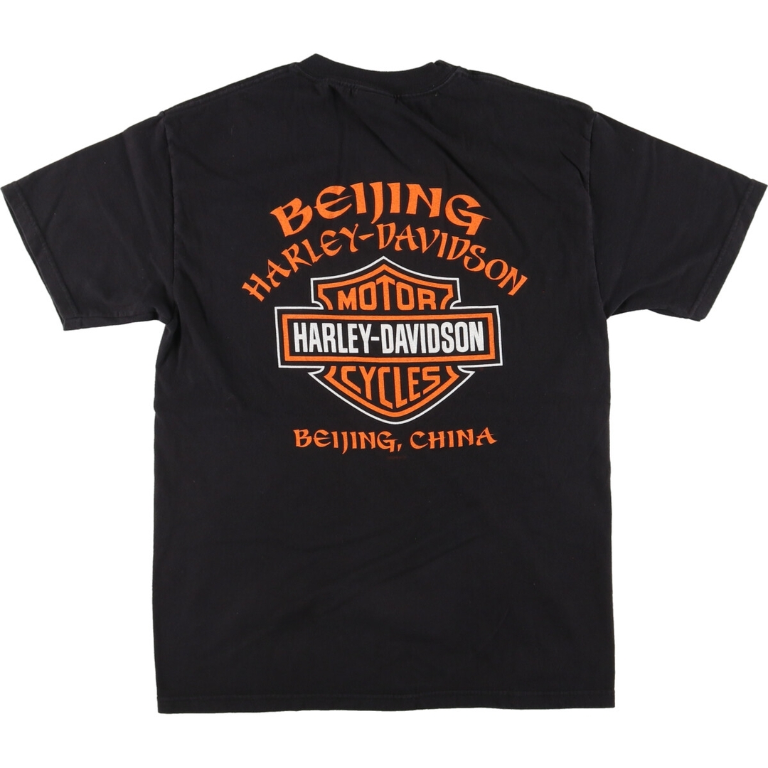 Harley Davidson(ハーレーダビッドソン)の古着 00年代 ハーレーダビッドソン Harley-Davidson モーターサイクル バイクTシャツ USA製 メンズM /eaa431221 メンズのトップス(Tシャツ/カットソー(半袖/袖なし))の商品写真