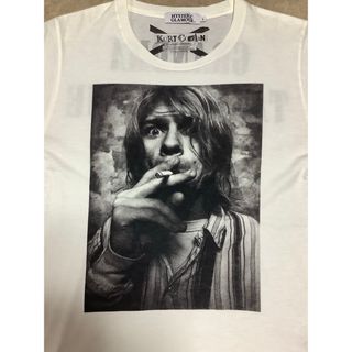 ヒステリックグラマー(HYSTERIC GLAMOUR)のヒステリックグラマー カートコバーン Tシャツ Sサイズ 白 NIRVANA(Tシャツ/カットソー(半袖/袖なし))