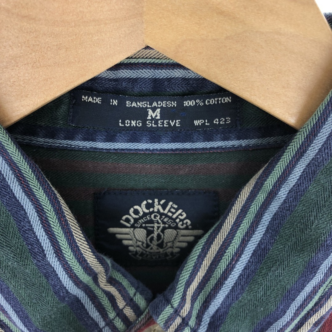 古着 DOCKERS 長袖 ボタンダウンストライプシャツ メンズM /eaa445136 メンズのトップス(シャツ)の商品写真