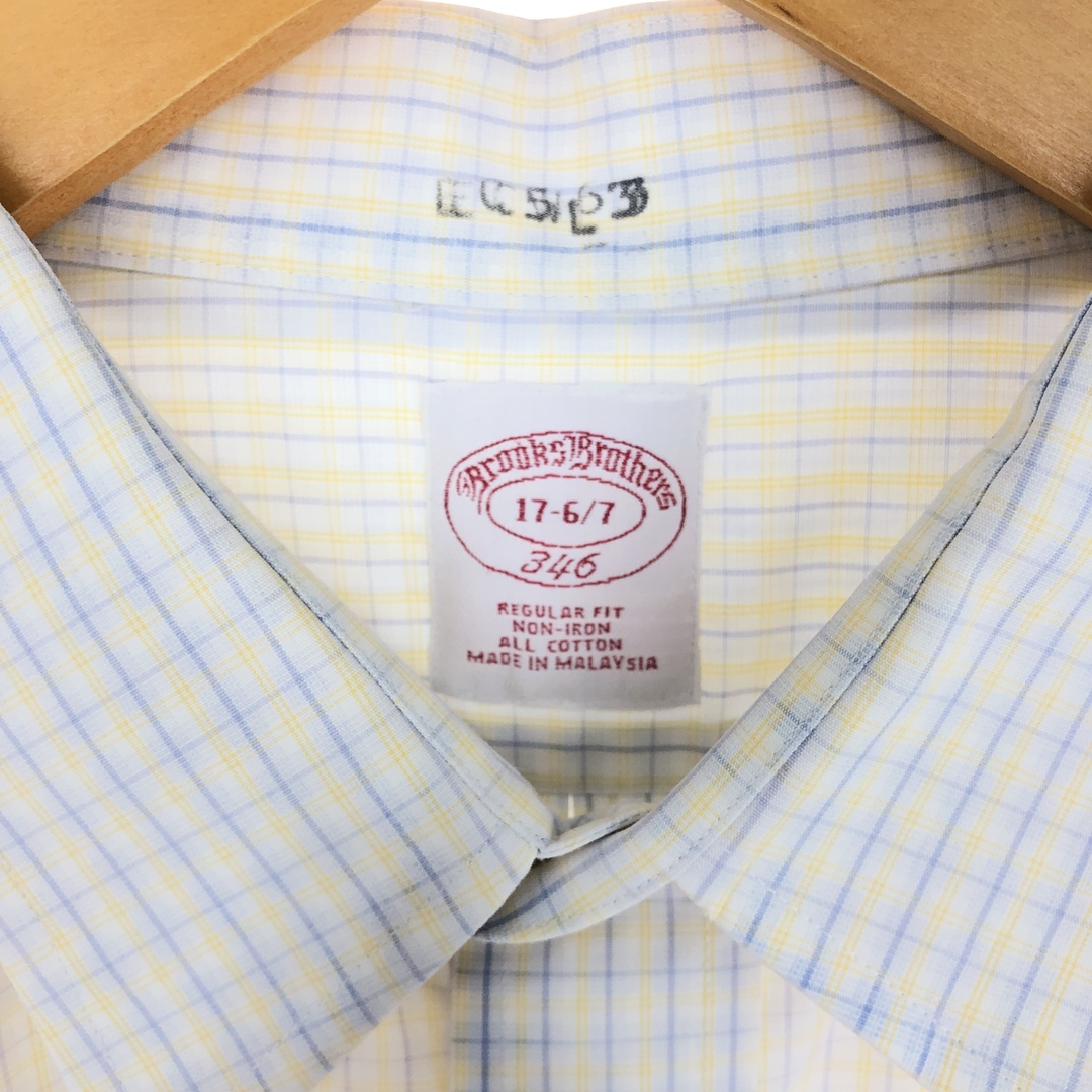 Brooks Brothers(ブルックスブラザース)の古着 ブルックスブラザーズ Brooks Brothers 346 長袖 チェックシャツ メンズXL /eaa445141 メンズのトップス(シャツ)の商品写真