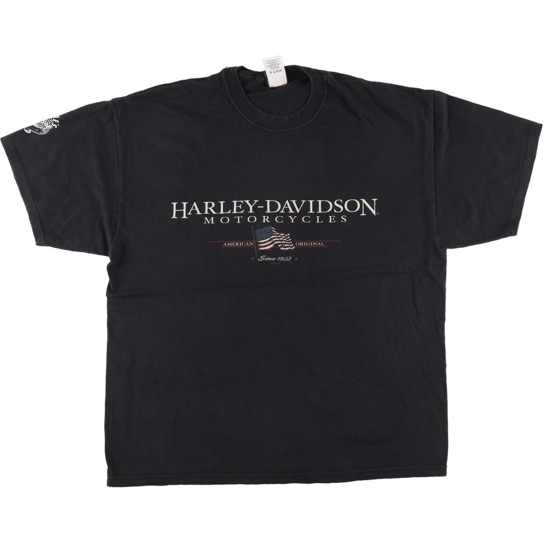 Harley Davidson(ハーレーダビッドソン)の古着 00年代 ハーレーダビッドソン Harley-Davidson モーターサイクル バイクTシャツ USA製 メンズXL /eaa445304 メンズのトップス(Tシャツ/カットソー(半袖/袖なし))の商品写真