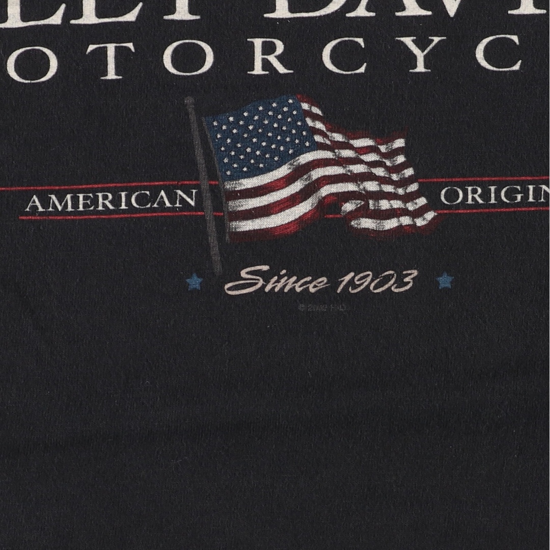 Harley Davidson(ハーレーダビッドソン)の古着 00年代 ハーレーダビッドソン Harley-Davidson モーターサイクル バイクTシャツ USA製 メンズXL /eaa445304 メンズのトップス(Tシャツ/カットソー(半袖/袖なし))の商品写真