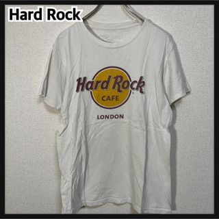 【ハードロックカフェ】半袖Tシャツ　ロンドン　デカロゴ　ビッグロゴ　白T49(Tシャツ/カットソー(半袖/袖なし))