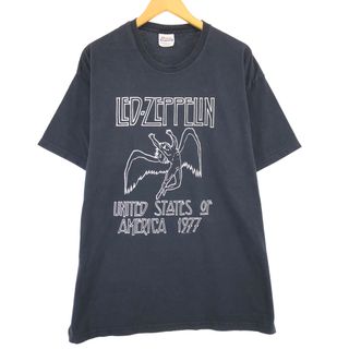 ヘインズ(Hanes)の古着 00年代 ヘインズ Hanes HEAVYWEIGHT LED ZEPPELIN レッドツェッペリン バンドTシャツ バンT メンズXL  /eaa430802(Tシャツ/カットソー(半袖/袖なし))