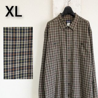 patagonia - Patagonia 長袖シャツ　オーガニックコットン　チェック柄　ブラウン　XL