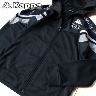 カッパ(Kappa)の美品 kappa カッパ メンズ パーカージャケット/ジャージ ブラック(ジャージ)