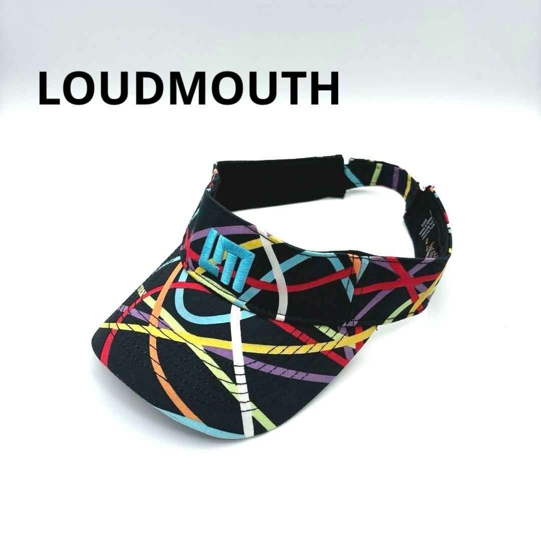 Loudmouth(ラウドマウス)のラウドマウス　ゴルフ　サンバイザー　レディース　フリーサイズ　ブラック スポーツ/アウトドアのゴルフ(ウエア)の商品写真