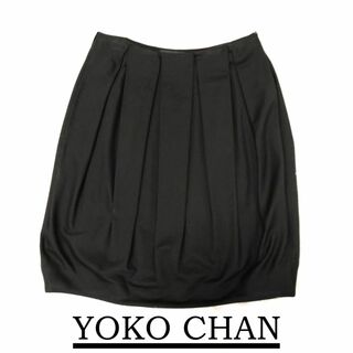 ヨーコチャン(YOKO CHAN)のYOKO CHAN ヨーコチャン バルーンスカート タック ブラック 黒 36(ひざ丈スカート)