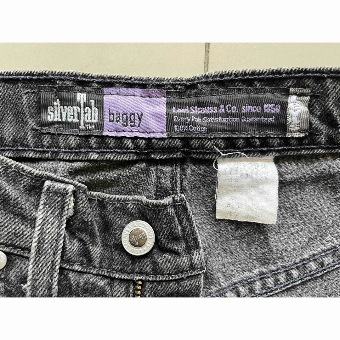 SILVER TAB（Levi's）(シルバータブ)のシルバータブ/デニム/バギー/ブラック/W32xL32/90's/USA製/レア メンズのパンツ(デニム/ジーンズ)の商品写真