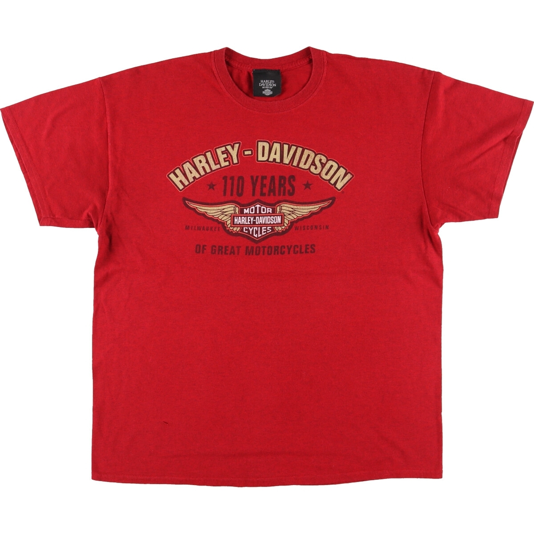 Harley Davidson(ハーレーダビッドソン)の古着 ハーレーダビッドソン Harley-Davidson MUSEUM モーターサイクル バイクTシャツ メンズXL /eaa445601 メンズのトップス(Tシャツ/カットソー(半袖/袖なし))の商品写真