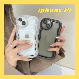 【人気商品】iPhone14　スマホケース 人気 レンズ保護 ウェーブ シンプル(iPhoneケース)