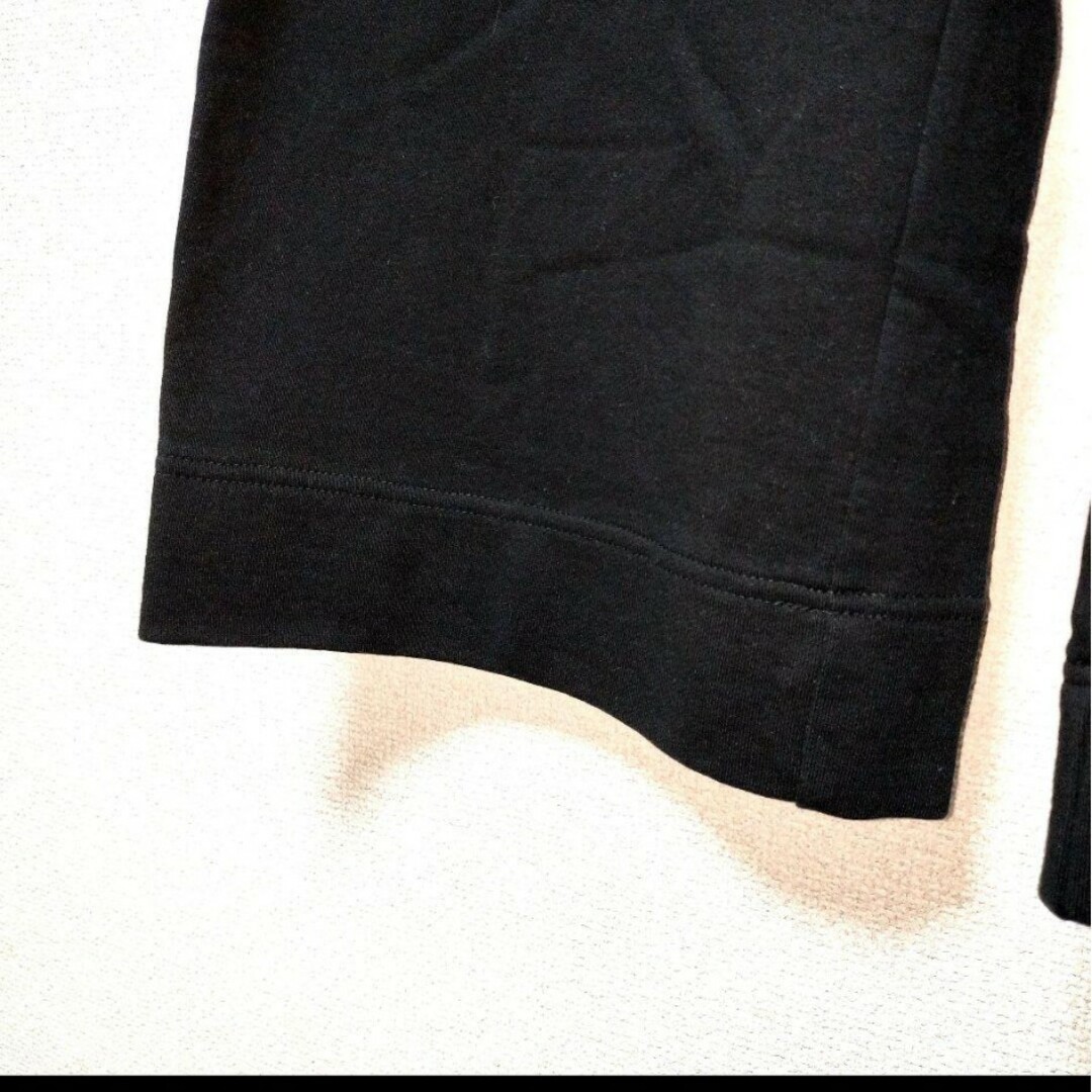UNIQLO(ユニクロ)の美品 ユニクロユー ライトスウェット ワイドアンクルパンツ M ブラック レディースのパンツ(キュロット)の商品写真