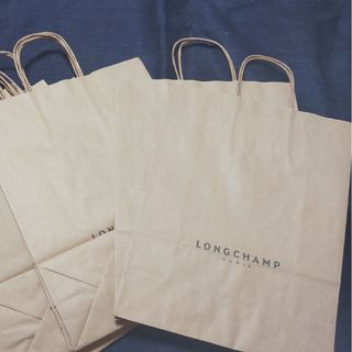 5枚　 ロンシャン　LONGCHAMP　ショッパー 紙袋(その他)