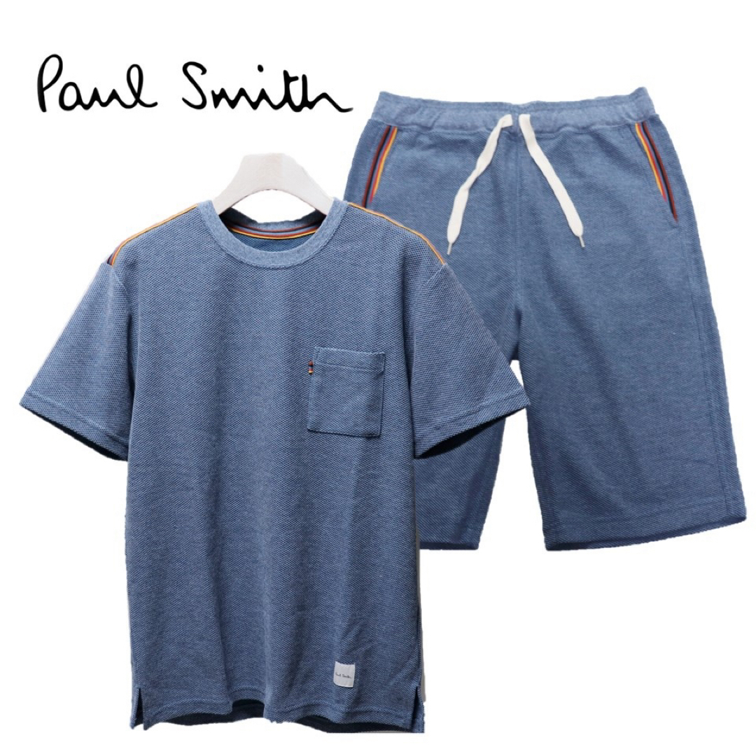 Paul Smith(ポールスミス)の《ポールスミス》新品 清涼 ドライメッシュ セットアップ M(W76~84) メンズのトップス(Tシャツ/カットソー(半袖/袖なし))の商品写真