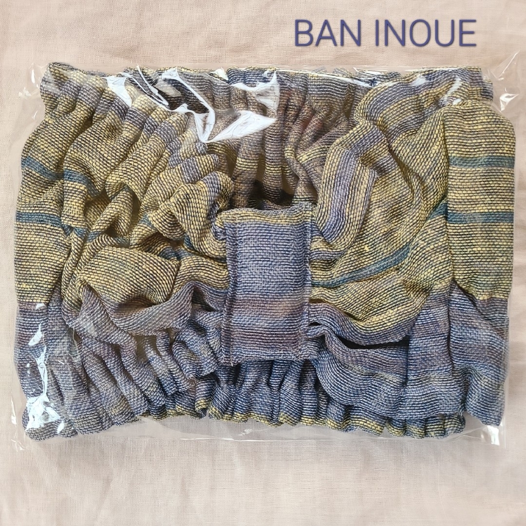 BAN INOUE バンイノウエ 蚊帳 マルチボーダー タオルターバン イエロー レディースのヘアアクセサリー(ヘアバンド)の商品写真