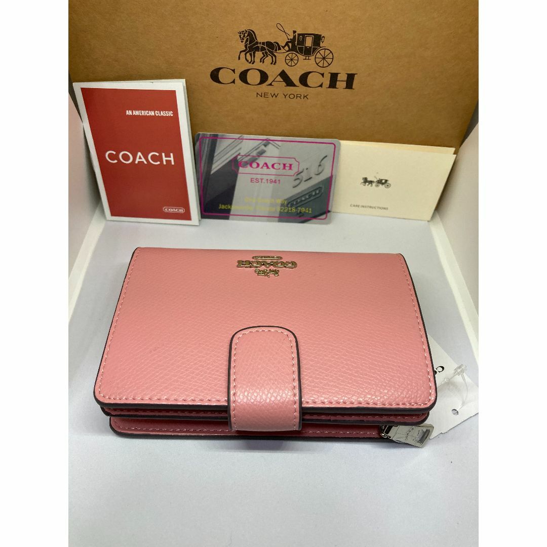 COACH(コーチ)のCOACH　コーチ　F53436　二つ折り財布　クロスグレイン　ミディアム レディースのファッション小物(財布)の商品写真