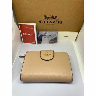 コーチ(COACH)のCOACH　コーチ　C6390　二つ折り財布　クロスグレイン　ミディアム(財布)