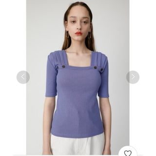 マウジー(moussy)の【moussy(マウジー)】SHOULDER TUCK RIB トップス(Tシャツ(半袖/袖なし))