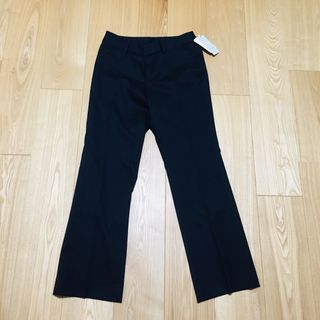 アオキ(AOKI)のタグ付 ネイビー LES MUES センタープリーツパンツ (クロップドパンツ)