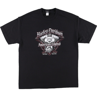 ハーレーダビッドソン(Harley Davidson)の古着 00年代 ハーレーダビッドソン Harley-Davidson モーターサイクル バイクTシャツ メンズXL /eaa445220(Tシャツ/カットソー(半袖/袖なし))
