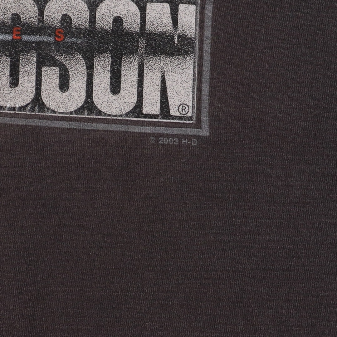 Harley Davidson(ハーレーダビッドソン)の古着 00年代 ハーレーダビッドソン Harley-Davidson モーターサイクル バイクTシャツ メンズL /eaa445222 メンズのトップス(Tシャツ/カットソー(半袖/袖なし))の商品写真