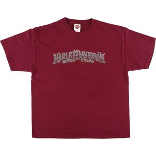 ハーレーダビッドソン(Harley Davidson)の古着 00年代 ハーレーダビッドソン Harley-Davidson モーターサイクル バイクTシャツ USA製 メンズXL /eaa445224(Tシャツ/カットソー(半袖/袖なし))