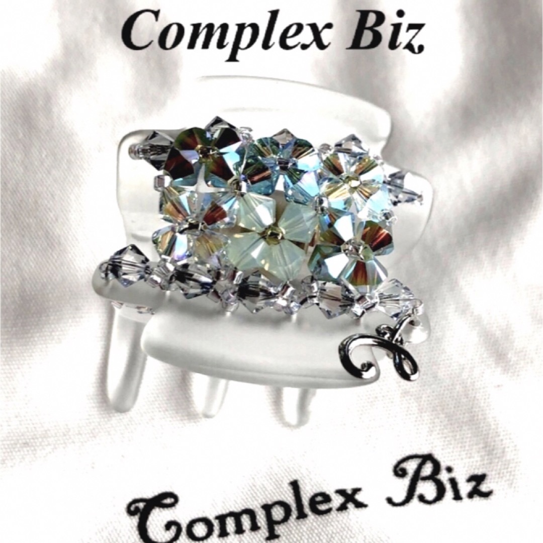 Complex Biz(コンプレックスビズ)のコンプレックスビズ　フローラルアイス♡オーロラカラー♡水色系♡デザートクリップM レディースのヘアアクセサリー(バレッタ/ヘアクリップ)の商品写真