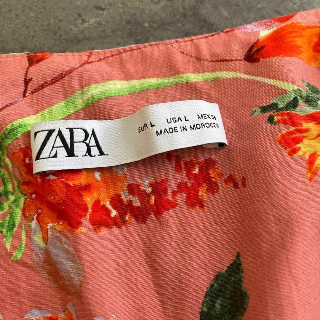 ZARA - ZARA ザラ BASIC ベーシック 花柄 フラワー ワンピース