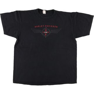 ハーレーダビッドソン(Harley Davidson)の古着 ハーレーダビッドソン Harley-Davidson モーターサイクル バイクTシャツ USA製 メンズXL /eaa445314(Tシャツ/カットソー(半袖/袖なし))