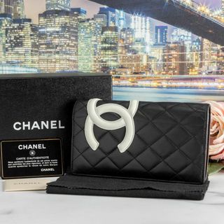 シャネル(CHANEL)のCHANEL シャネル 二つ折り長財布 【美品】 カンボンライン デカココ ①(財布)