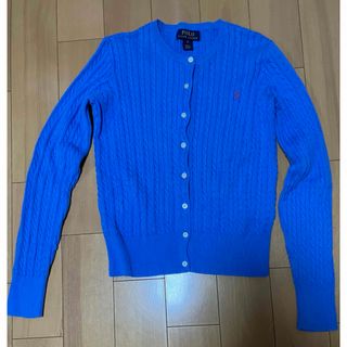 美品　POLO ラルフローレン 春　ブルー　カーディガン