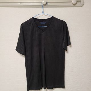 タカキュー(TAKA-Q)のTAKA-Q　タカキュー　メンズ　Tシャツ　Vネック　ブラックボーダー　Lサイ(Tシャツ/カットソー(半袖/袖なし))