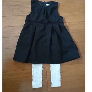 ユニクロ(UNIQLO)のフォーマルドレス　子供服　ワンピース　ユニクロレギンスセット90(ドレス/フォーマル)